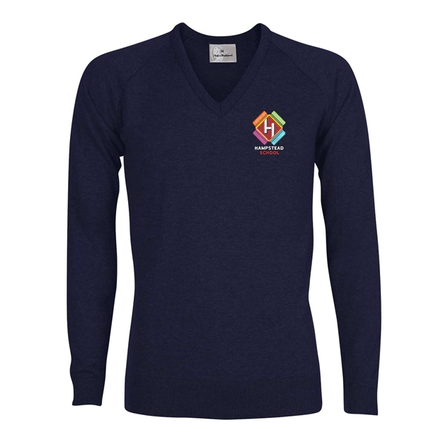 Hampstead School Fine Knit V Neck Jumper