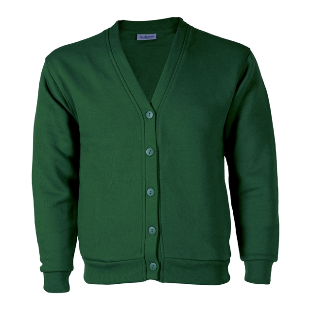 Bottle Green Cotton Rich School Cardigan