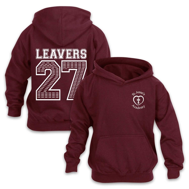 St Anne's Cordless Leavers Hoodie 2027
