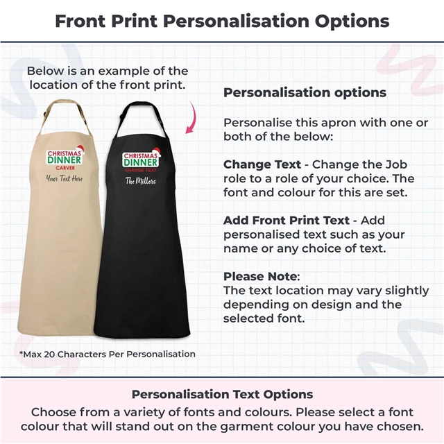 Carver Christmas Apron - Adult