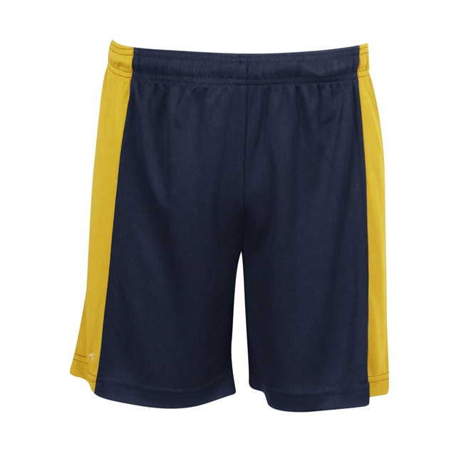 Navy Yellow Unisex Sports Shorts