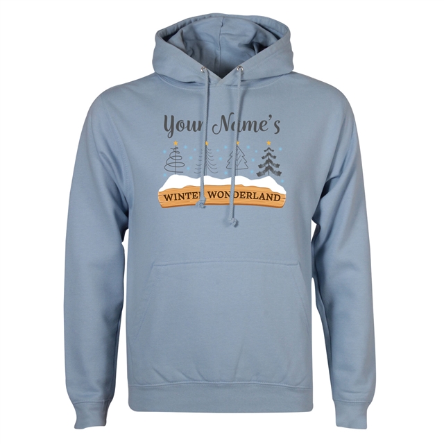 Personalised Winter Wonderland Christmas Hoodie - Adult