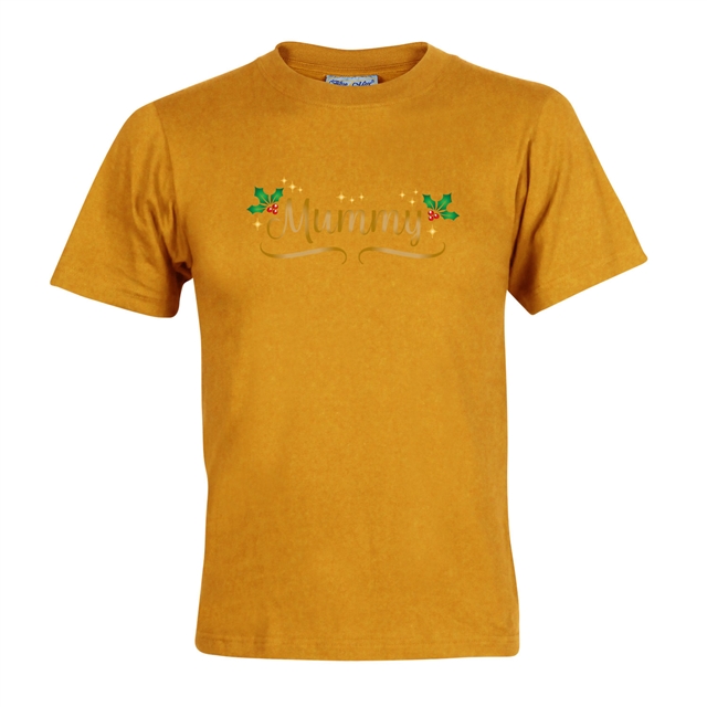 Personalised Metallic Name & Holly Christmas T-Shirt - Child