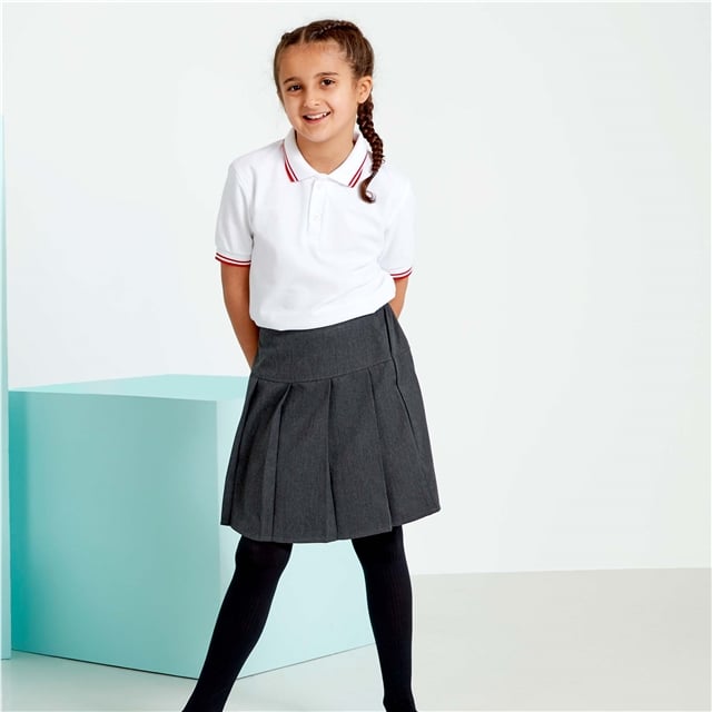 Grey Junior Pleated Skirt