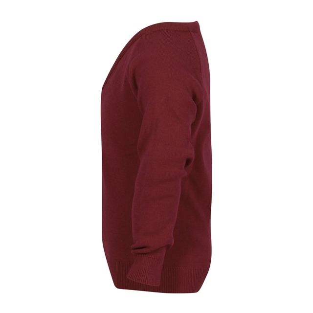 Maroon V-Neck School Jumper