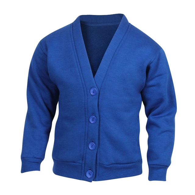 Royal Blue School Sweatshirt Cardigan