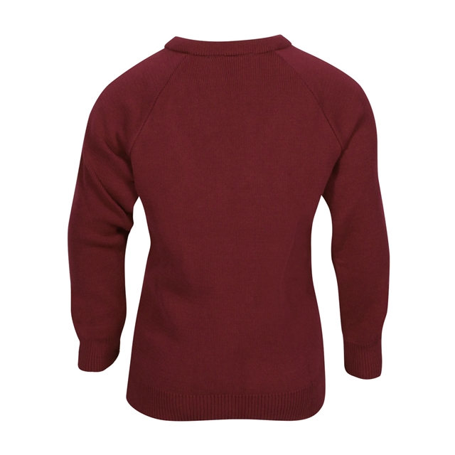Maroon V-Neck School Jumper