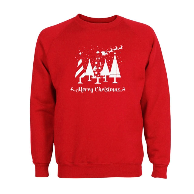 Merry Christmas Trees Sweatshirt - Adult