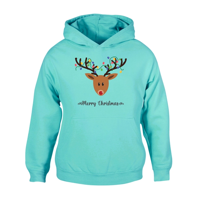 Reindeer Fairy Lights Christmas Hoodie - Child