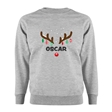 Reindeer Antlers Named Personalised Christmas Sweatshirt - Adult