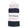 Packet of navy Cotton rich tights for school