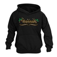 Personalised Metallic Name & Holly Christmas Hoodie - Child