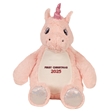 Personalisable First Christmas Unicorn Soft Toy