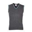 Sleeveless V-Neck Jumper with Stripe