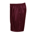 Maroon Shadow Stripe PE Shorts