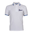 Meadowfield School Polo Shirt with Collar Stripes - Meadowfield Logo