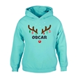 Reindeer Antlers Personalised Christmas Hoodie - Child
