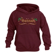 Personalised Metallic Name & Holly Christmas Hoodie - Child