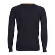 Backwell Secondary School V-Neck Jumper with Stripe - Quantock (Navy/Amber)