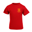 Sandwich Junior School PE Cotton T-Shirt - Normans (Red)