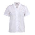 White Short Sleeve Revere Blouse - Twin Pack