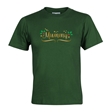 Personalised Metallic Name & Holly Christmas T-Shirt - Adult