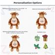 Personalisable First Christmas Giraffe Soft Toy