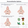 Personalisable First Christmas Unicorn Soft Toy
