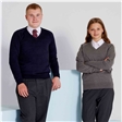 Dark Navy Fine Knit Cotton Blend School Jumper