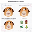 Personalisable First Christmas Dog Soft Toy