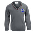 St Columba C of E Primary School V-Neck Jumper with Stripe
