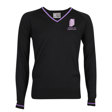 Clapton Girls Academy V-Neck Jumper with Stripe