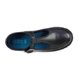 Girls Black T-Bar Buckle Leather School Shoes
