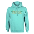 Personalised Metallic Name & Holly Christmas Hoodie - Adult