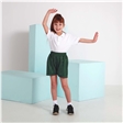 Bottle Green Shadow Stripe PE Shorts