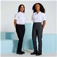 Grey Girls Straight Leg School Trousers