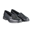 Girls Black Leather Loafer School Shoes
