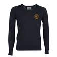 Backwell Secondary School V-Neck Jumper with Stripe - Sedgemoor (Navy/Bottle)
