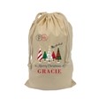 Merry Christmas Trees Personalised Christmas Stocking Gift Sack - Small