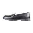 Girls Black Leather Loafer School Shoes