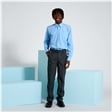 Grey Boys Pleat Front Trousers