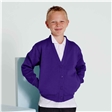 Purple Sweatshirt Cardigan