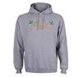 Personalised Metallic Name & Holly Christmas Hoodie - Adult