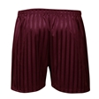 Maroon Shadow Stripe PE Shorts