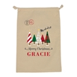 Merry Christmas Trees Personalised Christmas Stocking Gift Sack - Large