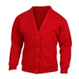 Red School Sweatshirt Cardigan