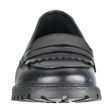 Girls Black Leather Loafer School Shoes