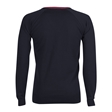 Backwell Secondary School V-Neck Jumper with Stripe - Mendip (Navy/Red)