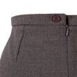 Grey Straight School Skirt
