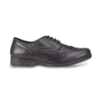 Senior Girls Lace Up Black Brogue School Shoes